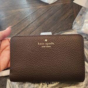 Kate Spade Dark Brown Textured Wallet